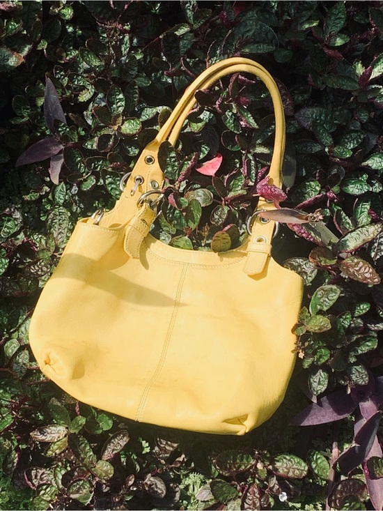 Prada Handbags - Prada Yellow Soft Leather Adjustable Shoulder Handbag Legitgrails COA paperwork.